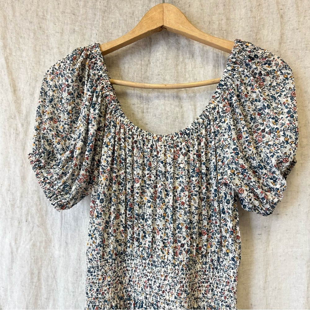 Madewell Smock-Waist Peasant Midi Dress in Blossoming Vine size small tall - Picture 11 of 11